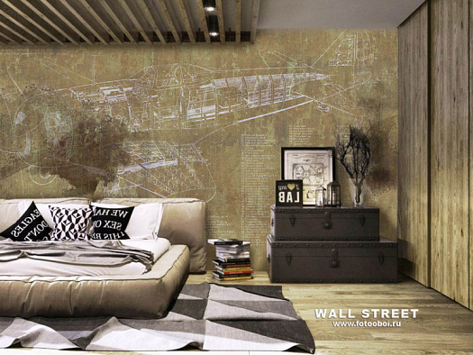 Фотообои в интерьере артикул Induction 38, ИНДУКЦИЯ / INDUCTION, Wall street