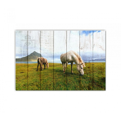 Картины ZOO - 26 Пейзаж с лошадьми, ZOO, Creative Wood