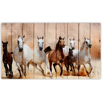 Картины ZOO - 35 Скачущие лошади, ZOO, Creative Wood