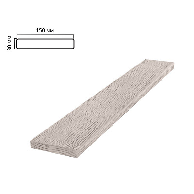 Декоративные балки и брус Доска 150Х30Х2000 Белое дерево, Архитектурная доска, Cosca